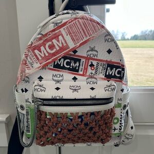 Barely used limited edition MCM flight print backpack